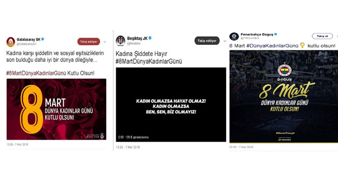 3 büyüklerden Kadınlar Günü mesajı